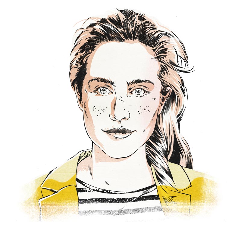 Illustrated portrait of Hanna